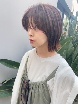 ボンド 三軒茶屋(Bond) 韓国風長め前髪×切りっぱなしボブ【三軒茶屋】