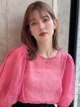 グランド(GRAND) レイヤーココアブラウンフリンジウェーブ/20代/30代/40代/表参道