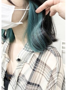 ユウル 横浜(juhl.) イヤリングカラーブリーチ&ダブルカラーツートンカラー横浜駅