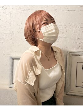 ラクレ(d.la cle) ペールコーラルとマッシュショート【ラクレ/西大分】