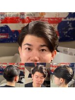 サンアンドマーリィズバーバー 駅前店(SON&MARLEY'S BAR BER)&nbsp;ナチュラルオールバック/センター分け/海老名／厚木/伊勢原