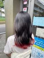 ロッコ 船橋駅(Rocco) 1ブリーチで作る推し色レッドカラー 船橋駅 船橋