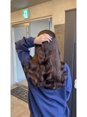 #ミディアム　#外ハネ　#ヨシンモリ　#透明感カラー
