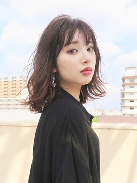 ハナレ(hanare) ゆるふわミディアム/アンニュイカール/カーキアッシュ/清須