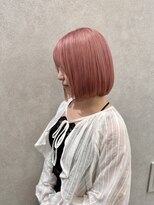 ロンド レア 天神大名店(Lond Le’a)&nbsp;ホワイトブロンド/外ハネボブ/美髪/ワイドバング/ブルーブラック