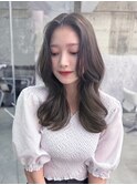 美髪韓国レイヤーイメチェン似合わせチェリーブラウンミニウルフ