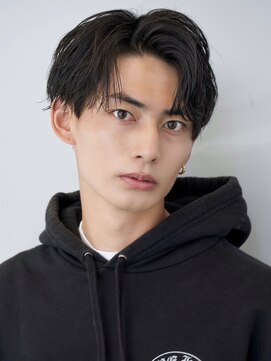 エイド 本店(aid) かき上げアップバングビジネスニュアンスショートパーマ