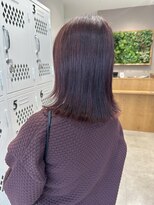 リル 新浜店(LiL)&nbsp;ツヤ感ピンクブラウンの外ハネミディ塩田7