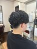 メンズカット+波巻きパーマ ¥13000