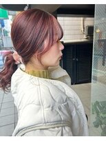 ザ シーワークス ときわ台店(THE Cworks)&nbsp;顔まわりカット／ショコラピンク/ピンクカラー／艶髪