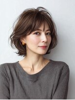 ハーツ 青山表参道店(Heart's) 白髪ぼかし脱白髪染め似合わせショートボブ40代50代60代