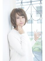 ヘアアンドメイク エジェリ(hair&make egerie) 大人可愛いクリームベージュボブ ハイライト 恵比寿