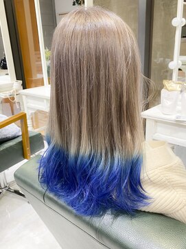 デイズ(days) ブルーカラーバター☆ミルクティーグラデーションカラーブリーチ