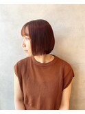 ブリーチなし! オレンジカラー ショート