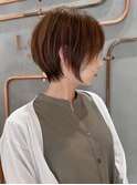 斜めバングデザインカラーシルキーベージュ【錦糸町/ショート】
