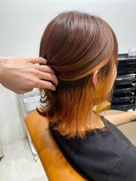ネイロ 錦糸町(NeiRo)&nbsp;インナーカラーオレンジ外ハネミディアムくびれヘア