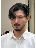 メンズカット パーマ センターパート バーバー ツーブロック