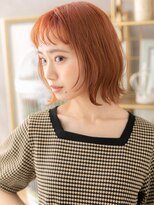 カバーヘア イヴ 戸頭店(COVER HAIR EVE)&nbsp;フレンチカジュアルオン眉前下がりボブパーマa戸頭10代20代30代