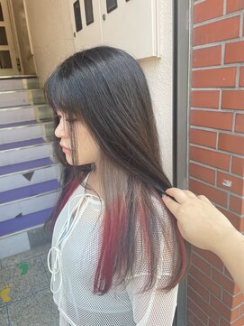 グリッツ (GLITZ) シルバー＆赤のインナーカラー