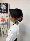 お祭りヘアー