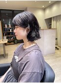 ボブ×デザインパーマ