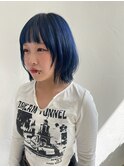 ダブルカラー3Dカラーこなれミディクラゲヘアー韓国風