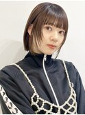 ◎切りっぱなしボブ縮毛矯正ショートボブストレートパーマ