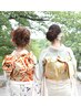 振袖着付け＋ヘアセット￥10,200(※10時以前は早朝料金有・30分/550円)
