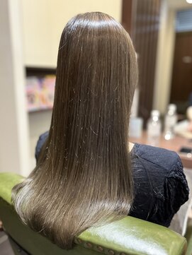 ローブロワ(L'Aube roi) 20代30代40代髪質改善☆アッシュベージュ艶髪ストレート