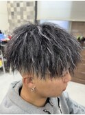 ツイストパーマ、メッシュカラー