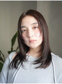 ◎韓国ヘアー顔周りレイヤーボブミディアムおくれ毛前髪万代新潟