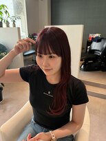 アム(amu)&nbsp;ワインレッド/前髪カット/暖色カラー/チェリーレッド