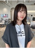ミディアムレイヤーハイライトオリーブグレージュkanabyiijima