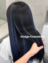 ベレーザ 渋谷(BELEZA)&nbsp;17727黒髪インナーカラーダークブルー髪質改善エンドカラー