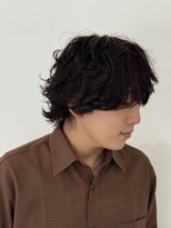 アロハナ 津店(ALOHANA)&nbsp;メンズ/カット/ダークレッドカラー/レイヤーウルフ/ブリーチ無し