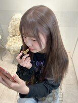 オニキス 原宿(ONYX) h447 ミルクティー、ブリーチなしダブルカラー、レイヤー
