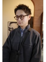 エディ(Edy)&nbsp;メンズスパイキーショート刈り上げブラウンカラー眉毛カット岡山