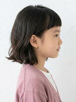 と和 巣鴨 キッズ【骨格補正】オン眉バングの都会的ミディボブ