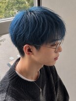 サラジュ 仁川店(SARAJU) 【メンズ特化】森山担当 ブリーチあり×ブルー