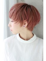 ドアベルヘアリビング(Door Bell hair Living) ベリーカラー×マッシュ丸みショート