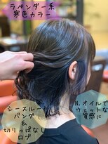 ウェイク ヘアー メイク(wake hair make) 寒色カラー☆シースルーバング&ロブで可愛さUP!