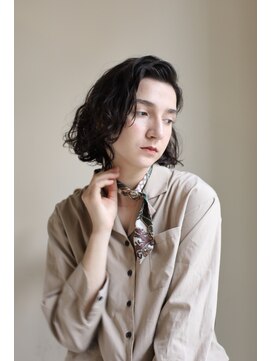 シアン 栄店(CYAN.) くせ毛を活かしたナチュラルボブパーマ