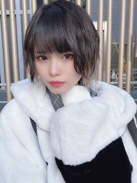 リアイス(Re:ICE) ミニウルフ/くすみブルー/流れるレイヤー/インナーハイライト