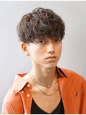 ゆるスパVマッシュ　スパイラルパーマ刈り上げメンズパーマ緩め