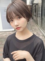 コクーン 銀座(Cocoon) ひし形ショート#レイヤーカット#ウェットヘア#オリーブベージュ