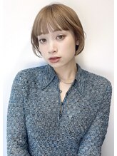 ダブルエヌ(DOUBLE.N) ベージュ/ボブ/ミニボブ/ハイトーン/ダブルカラー