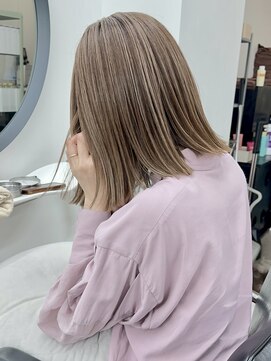 ヒビヲ(HIBIO) シークレットハイライト　白髪ぼかしハイライト　ベージュ