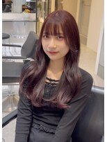 ツヤ髪ラベンダーピンク２