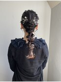 【髪質改善】暗髪でも可愛い編みおろしヘアアレンジ@SARASA