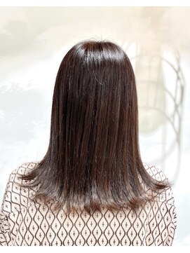 ルエ ヘアメイクバイアクセル(Louer hairmake byAxe-l) 髪質改善メテオカラー×カット　ミディアム